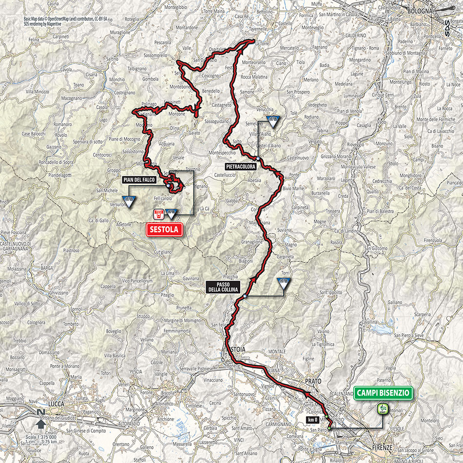 Tappa 10 CAMPI BISENZIO - SESTOLA Giro d’Italia