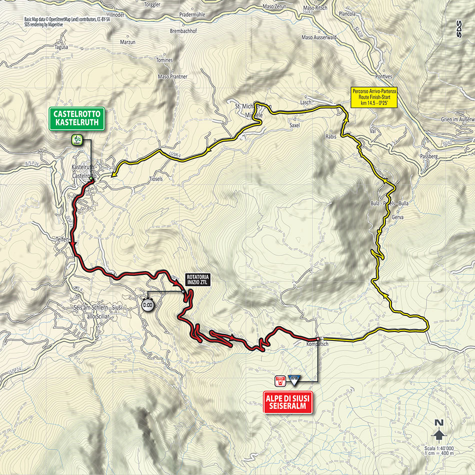 Tappa 15 CASTELROTTO KASTELRUTH - ALPE DI SIUSI SEISERALM Giro d’Italia