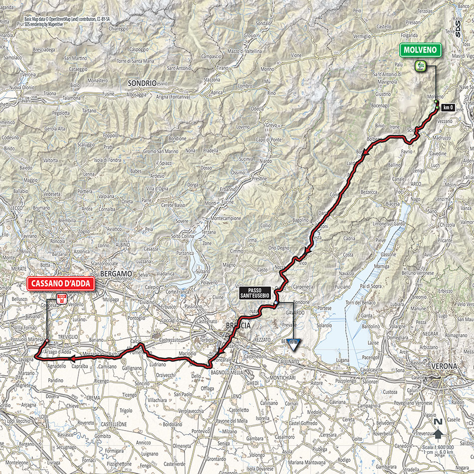 Tappa 17 MOLVENO - CASSANO D'ADDA Giro d’Italia